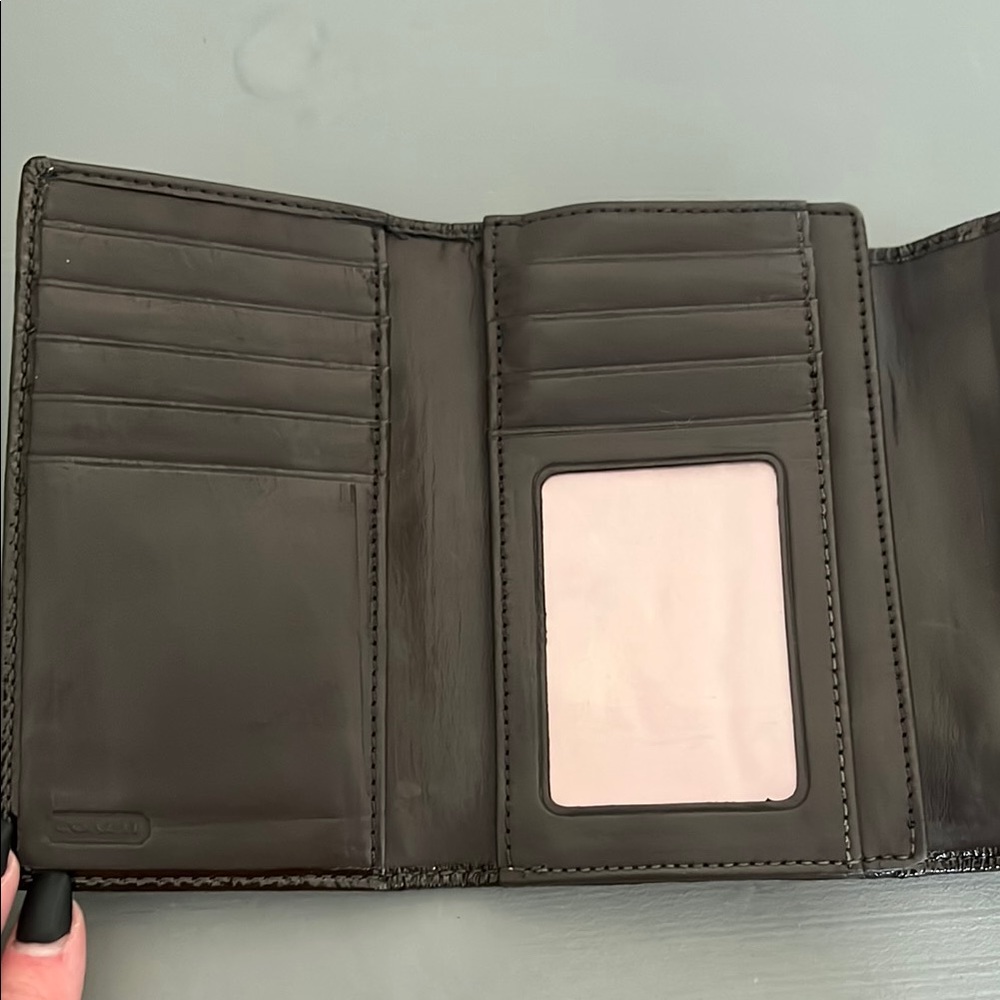 Coach Tan and Black Women's Wallet - Picture 5 of 5